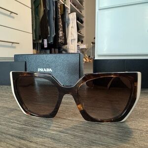 Prada Tortoise and Ivory Women's Sunglasses
